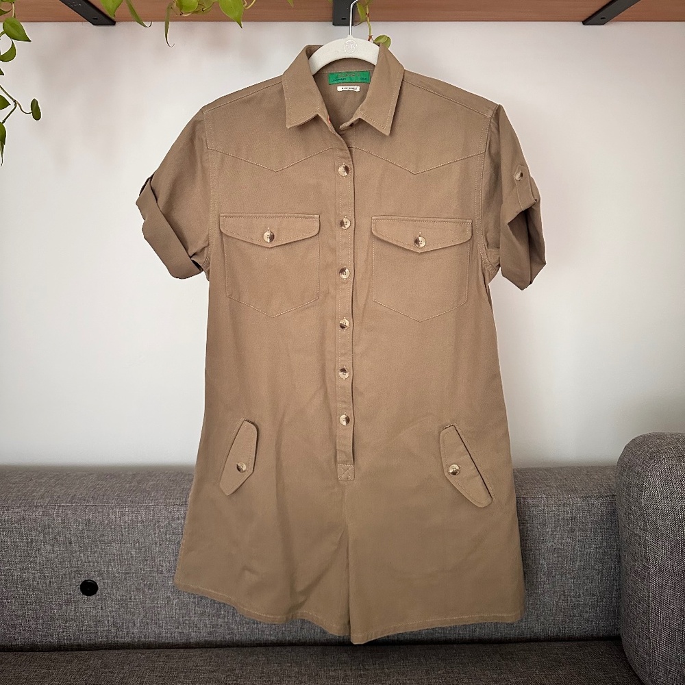 Clare V. Khaki Jumpsuit XS